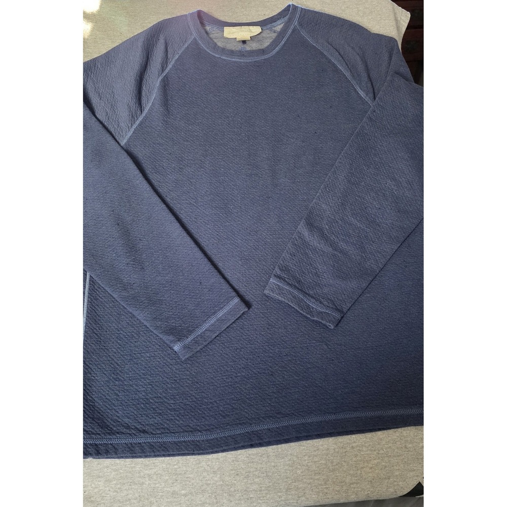 Tommy Bahama Sweater Mens L Blue Reversible Flipshore Abaco Sweatshirt Pullover